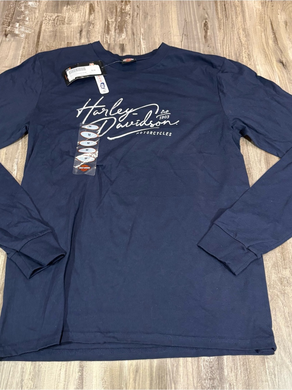 Harley-Davidson Frivolous Women’s Navy Blue Long Sleeve SZ M Idaho Falls Teton